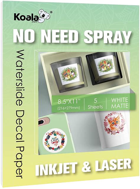 waterslide decal paper for inkjet printers|KOALA Matte Waterslide Decal Paper for INKJET.